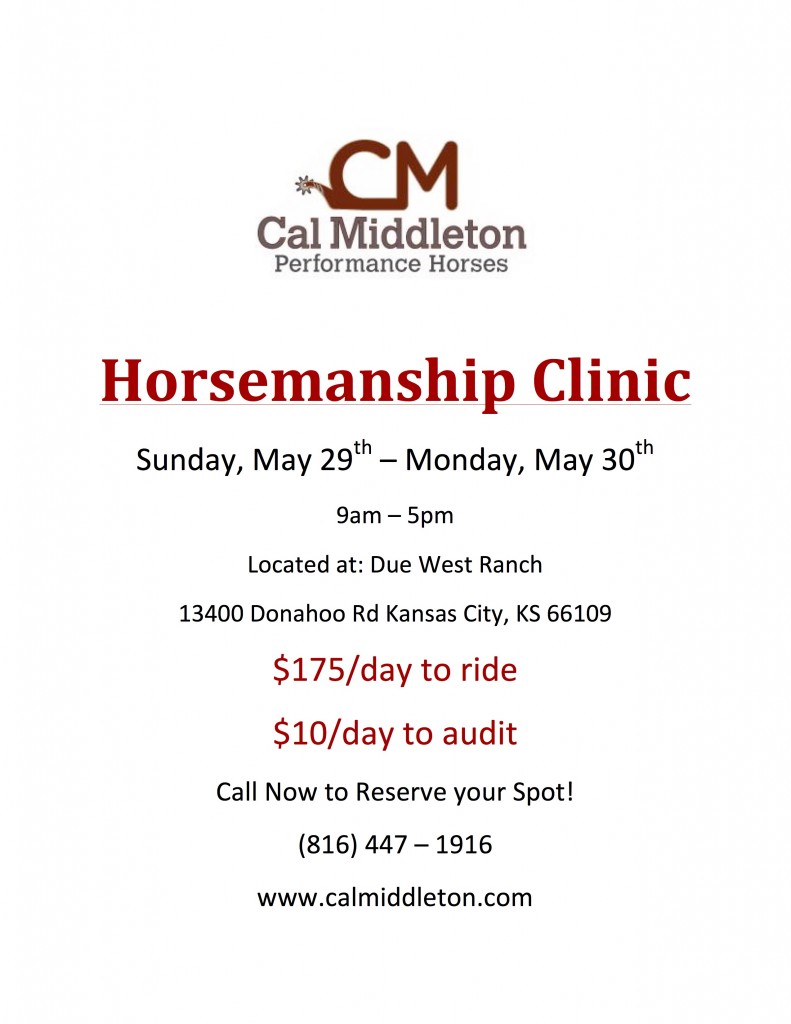 Horsemanship Clinic May 29-30
